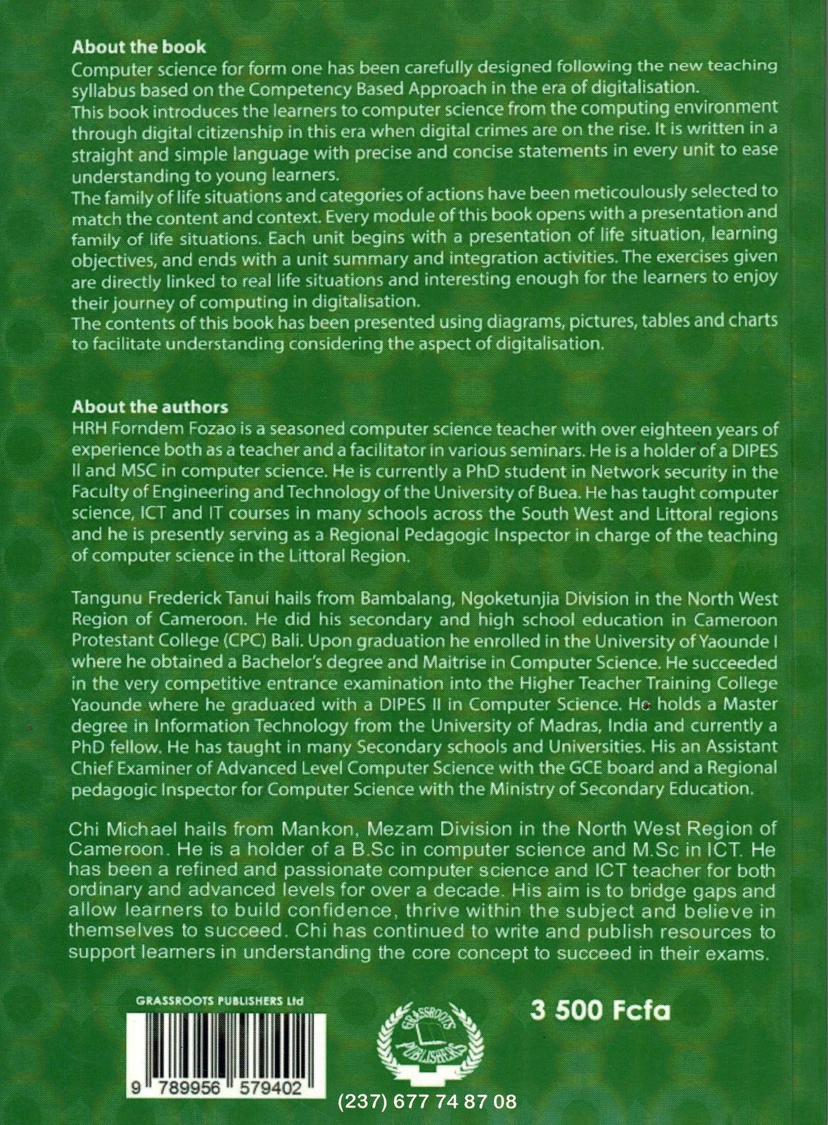 Computer science for form one (form one)